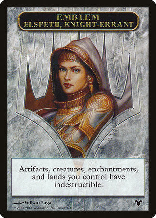 Emblem - Elspeth, Knight-Errant // Soldier Token [Modern Event Deck 2014 Tokens] | Empire Gaming NC