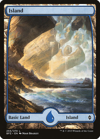 Island (255) - Full Art [Battle for Zendikar] | Empire Gaming NC