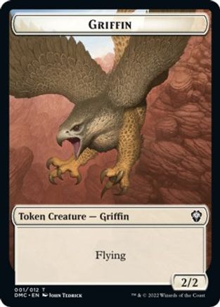 Zombie Knight // Griffin Double-sided Token [Dominaria United Commander Tokens] | Empire Gaming NC