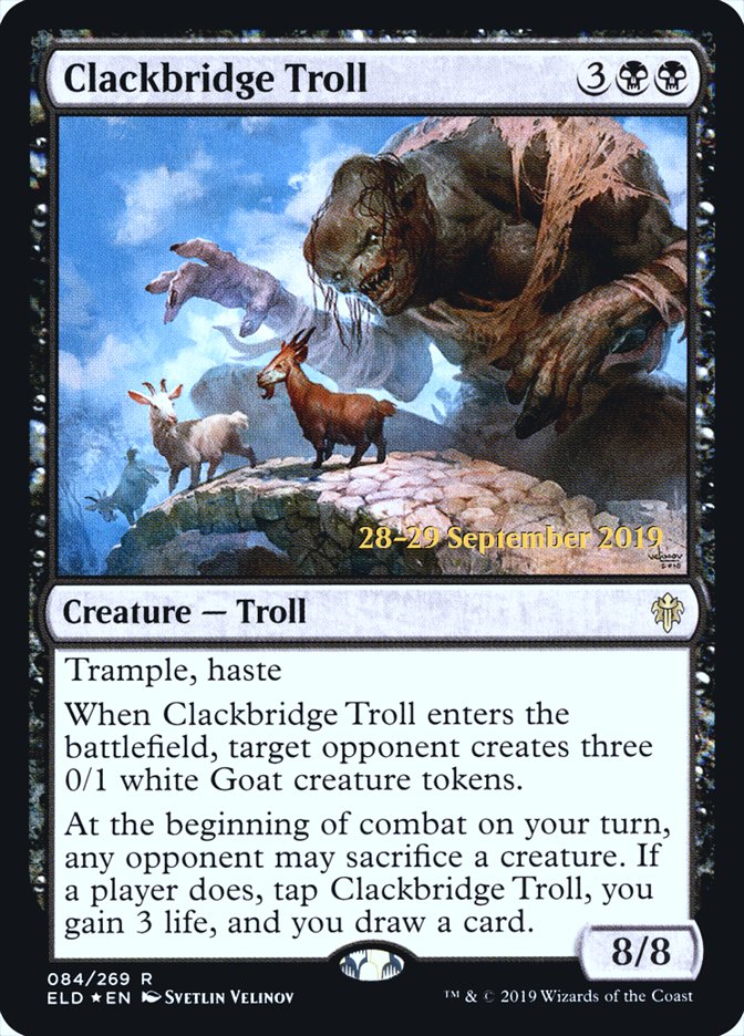 Clackbridge Troll  [Throne of Eldraine Prerelease Promos] | Empire Gaming NC