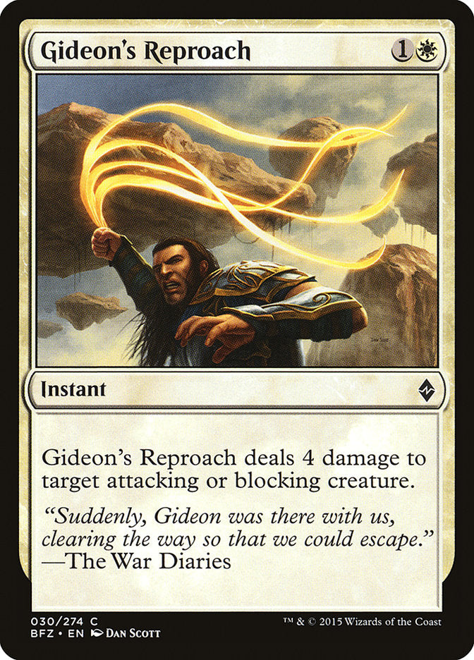 Gideon's Reproach [Battle for Zendikar] | Empire Gaming NC