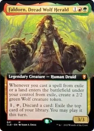 Faldorn, Dread Wolf Herald (Extended Art) [Commander Legends: Battle for Baldur's Gate] | Empire Gaming NC