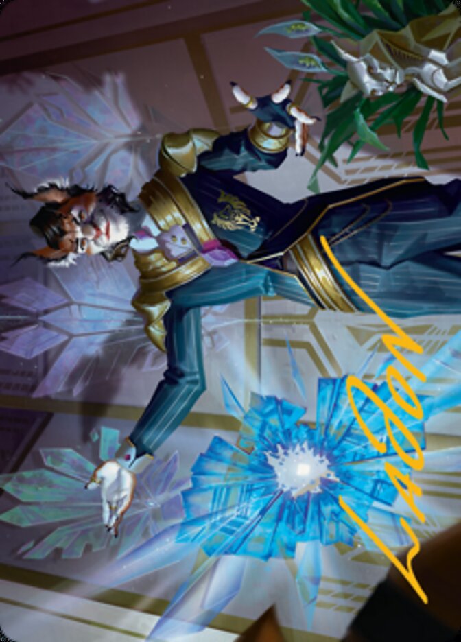 Kros, Defense Contractor Art Card (Gold-Stamped Signature) [Streets of New Capenna Art Series] | Empire Gaming NC