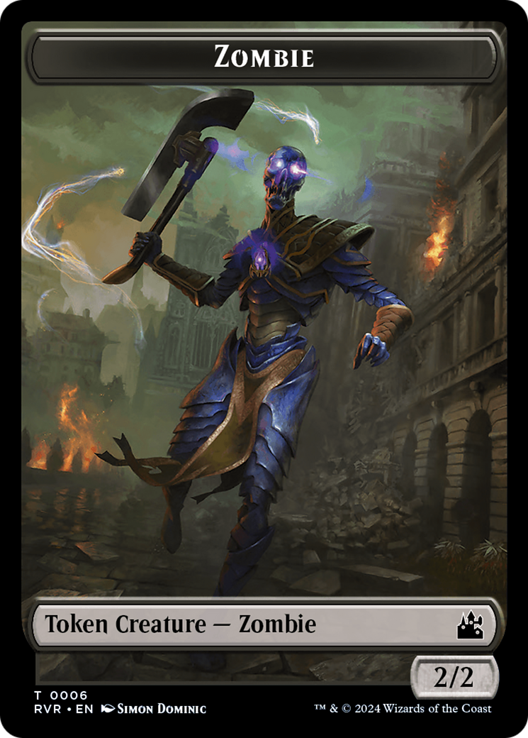 Goblin (0008) // Zombie Double-Sided Token [Ravnica Remastered Tokens] | Empire Gaming NC