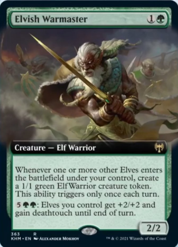 Elvish Warmaster (Extended Art) [Kaldheim] | Empire Gaming NC