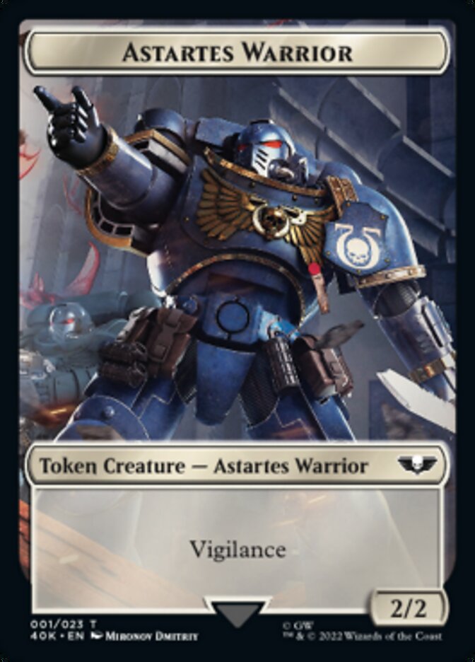 Astartes Warrior // Robot Double-sided Token (Surge Foil) [Universes Beyond: Warhammer 40,000 Tokens] | Empire Gaming NC