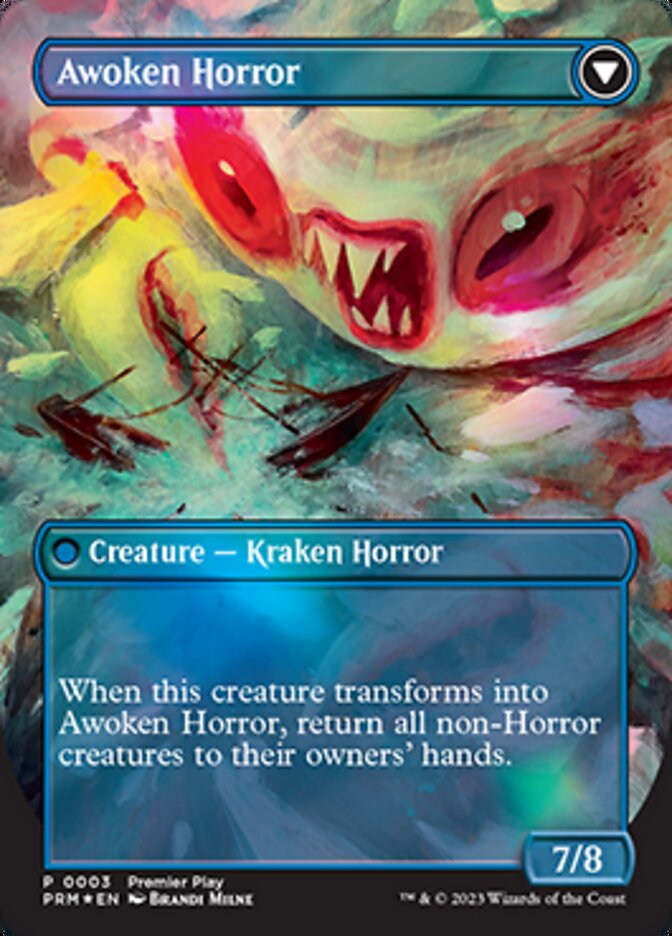 Thing in the Ice // Awoken Horror (Borderless Alternate Art) [Regional Championship Qualifiers 2023] | Empire Gaming NC