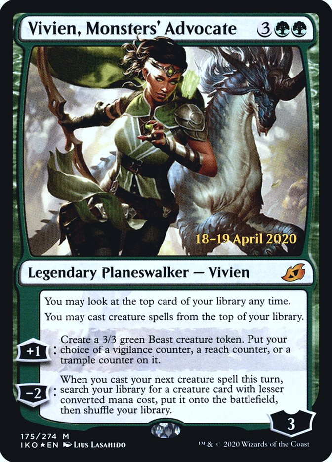 Vivien, Monsters' Advocate  [Ikoria: Lair of Behemoths Prerelease Promos] | Empire Gaming NC