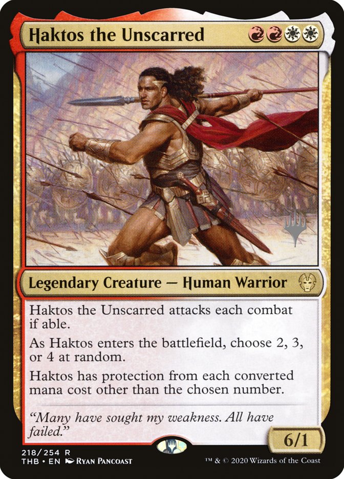 Haktos the Unscarred (Promo Pack) [Theros Beyond Death Promos] | Empire Gaming NC