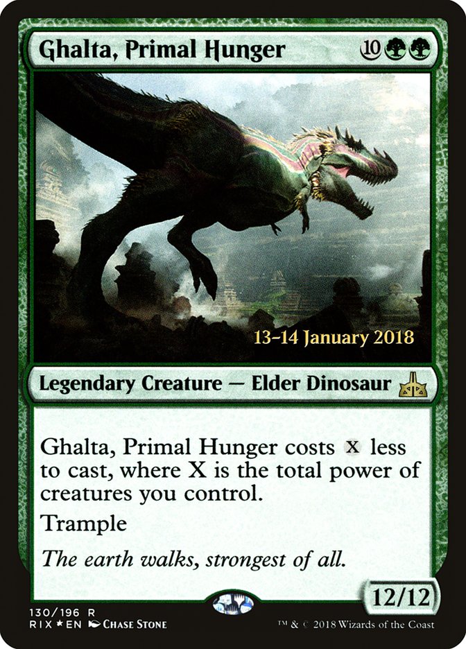 Ghalta, Primal Hunger [Rivals of Ixalan Prerelease Promos] | Empire Gaming NC