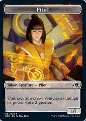 Myr // Pilot Double-sided Token [Kamigawa: Neon Dynasty Commander Tokens] | Empire Gaming NC