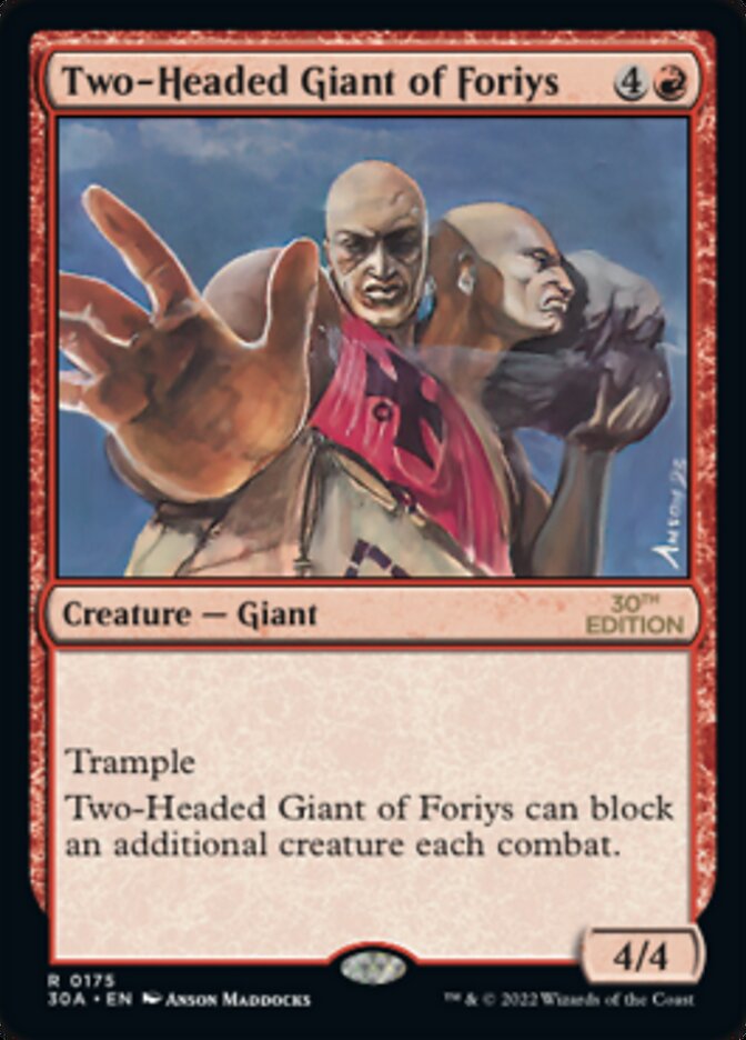 Two-Headed Giant of Foriys [30th Anniversary Edition] | Empire Gaming NC