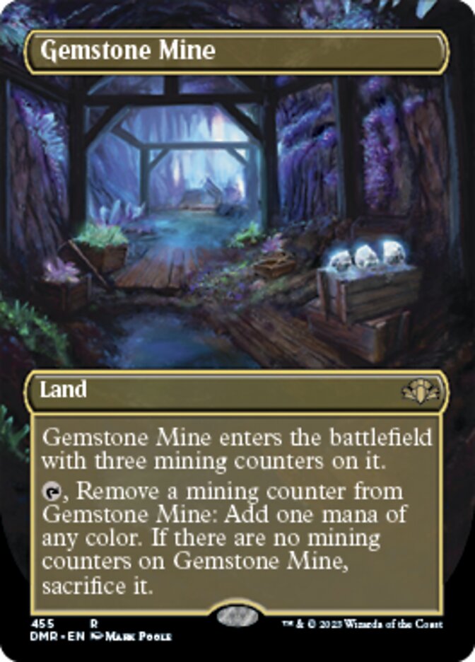 Gemstone Mine (Borderless Alternate Art) [Dominaria Remastered] | Empire Gaming NC