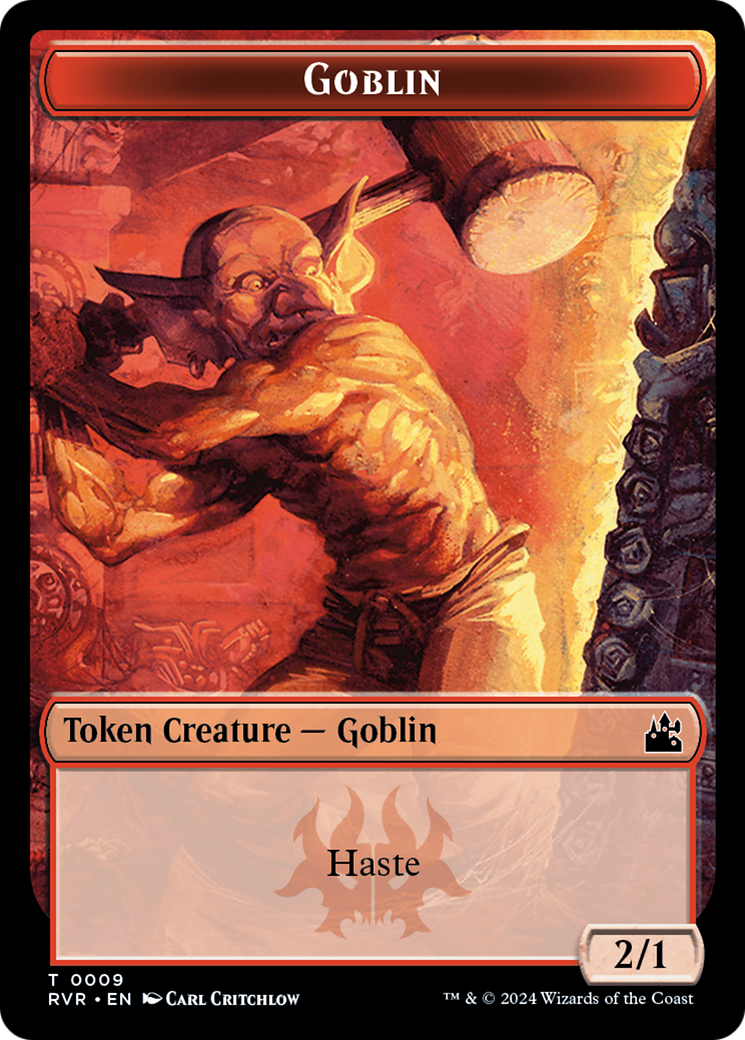 Goblin (0008) // Goblin (0009) Double-Sided Token [Ravnica Remastered Tokens] | Empire Gaming NC