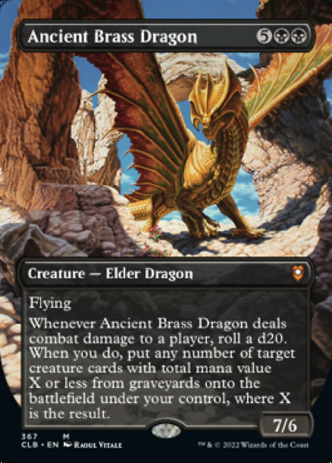 Ancient Brass Dragon (Borderless Alternate Art) [Commander Legends: Battle for Baldur's Gate] | Empire Gaming NC