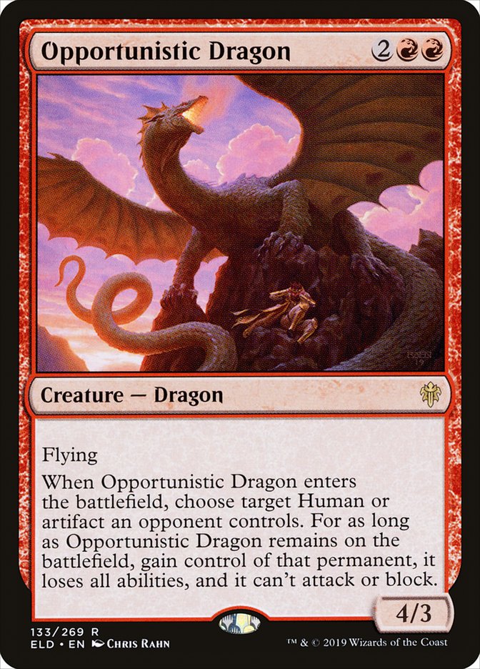 Opportunistic Dragon [Throne of Eldraine] | Empire Gaming NC