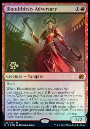 Bloodthirsty Adversary [Innistrad: Midnight Hunt Prerelease Promos] | Empire Gaming NC