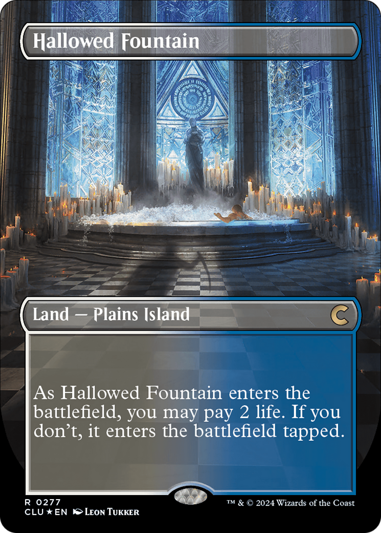 Hallowed Fountain (Borderless) [Ravnica: Clue Edition] | Empire Gaming NC