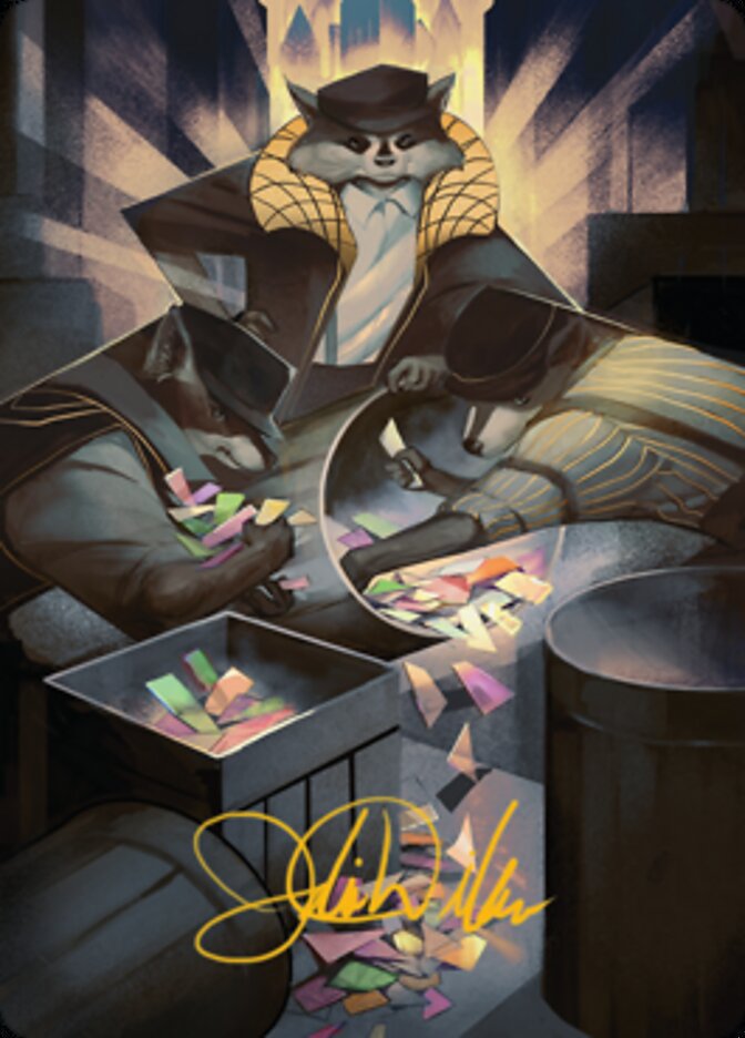 Masked Bandits Art Card (Gold-Stamped Signature) [Streets of New Capenna Art Series] | Empire Gaming NC