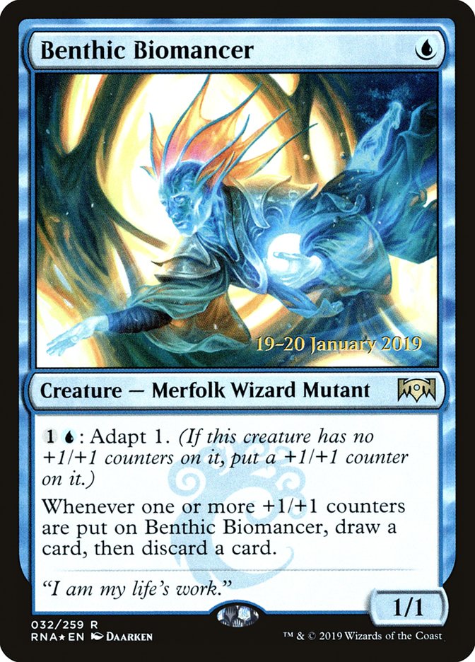 Benthic Biomancer [Ravnica Allegiance Prerelease Promos] | Empire Gaming NC