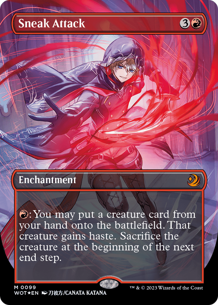 Sneak Attack (Anime Borderless) (Confetti Foil) [Wilds of Eldraine: Enchanting Tales] | Empire Gaming NC