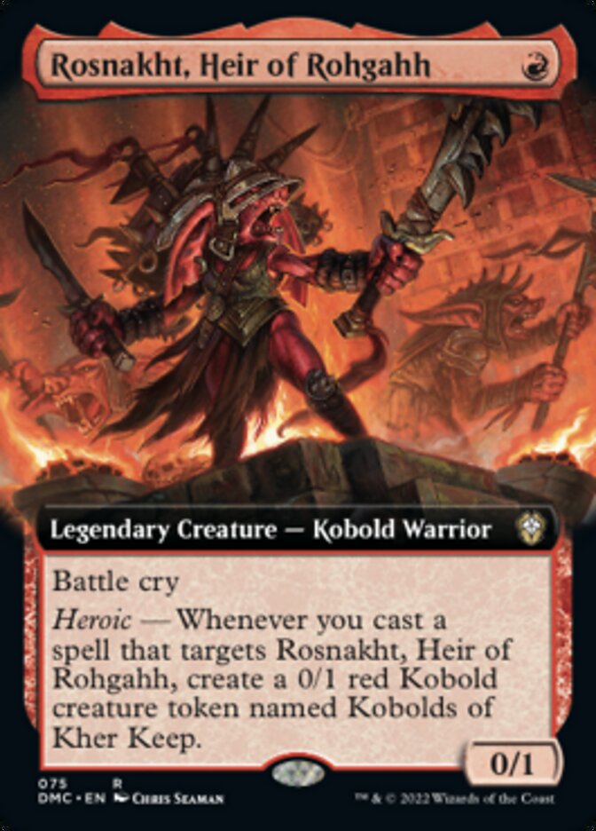 Rosnakht, Heir of Rohgahh (Extended Art) [Dominaria United Commander] | Empire Gaming NC