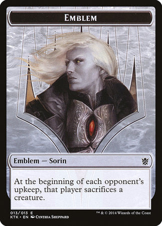 Emblem - Sorin, Solemn Visitor [Khans of Tarkir Tokens] | Empire Gaming NC