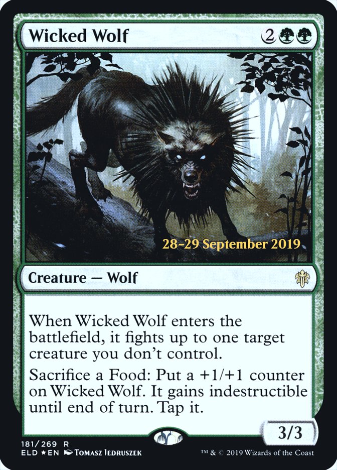 Wicked Wolf  [Throne of Eldraine Prerelease Promos] | Empire Gaming NC