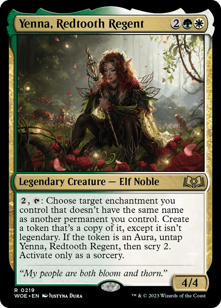 Yenna, Redtooth Regent [Wilds of Eldraine Prerelease Promos] | Empire Gaming NC