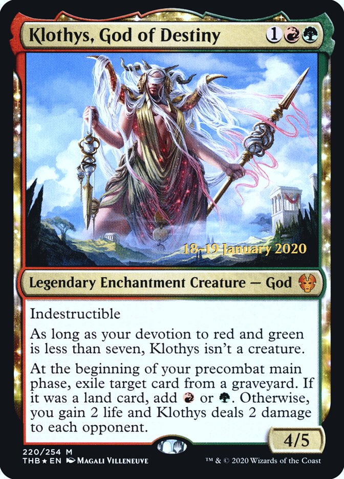 Klothys, God of Destiny [Theros Beyond Death Prerelease Promos] | Empire Gaming NC