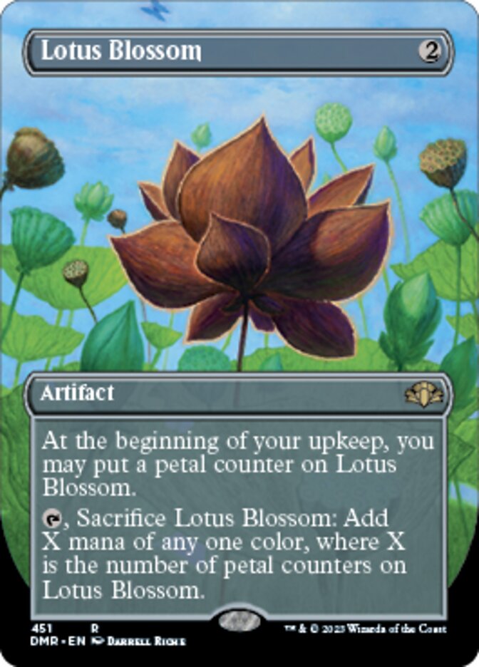 Lotus Blossom (Borderless Alternate Art) [Dominaria Remastered] | Empire Gaming NC