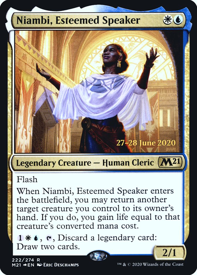 Niambi, Esteemed Speaker  [Core Set 2021 Prerelease Promos] | Empire Gaming NC