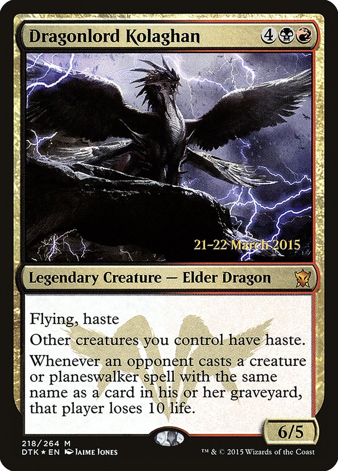 Dragonlord Kolaghan  [Dragons of Tarkir Prerelease Promos] | Empire Gaming NC