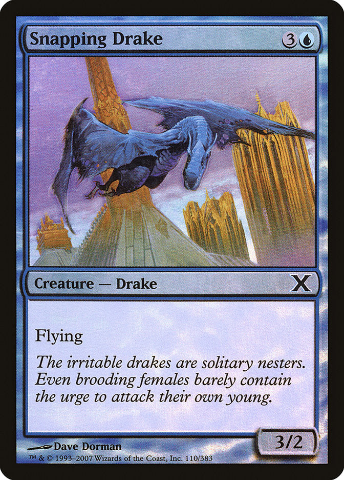 Snapping Drake (Premium Foil) [Tenth Edition] | Empire Gaming NC