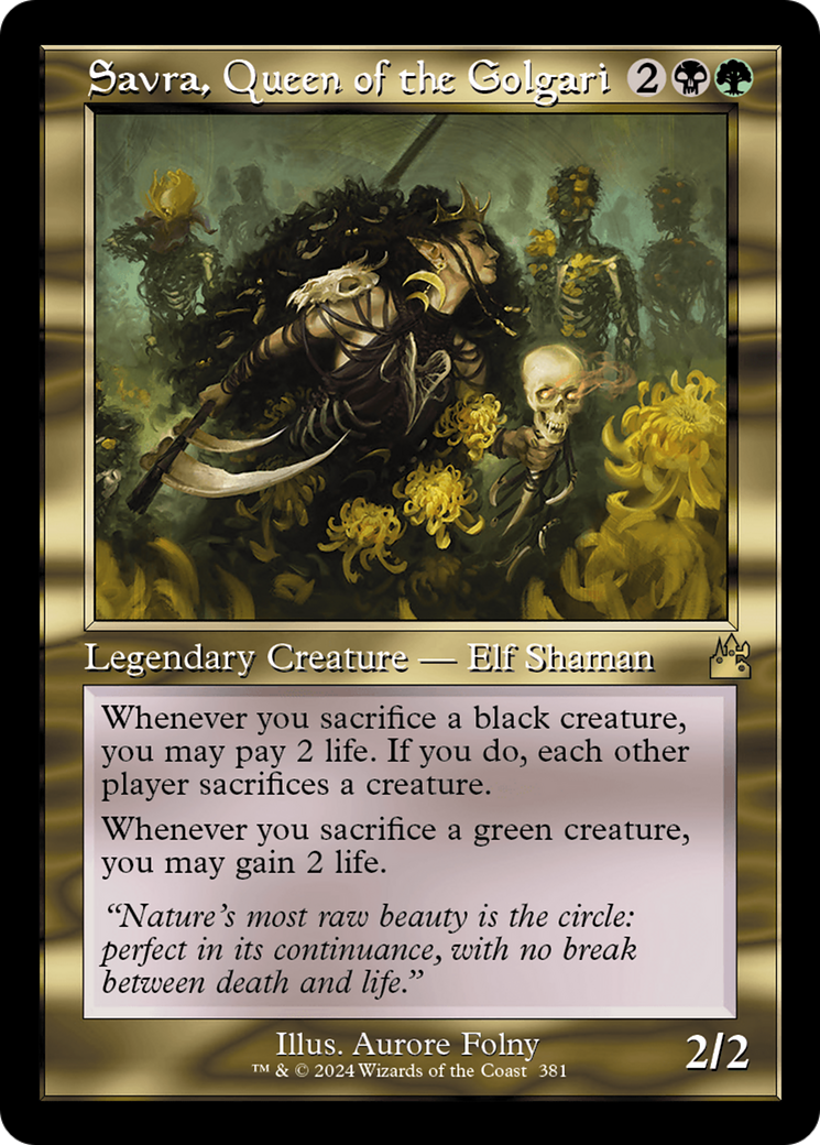 Savra, Queen of the Golgari (Retro Frame) [Ravnica Remastered] | Empire Gaming NC