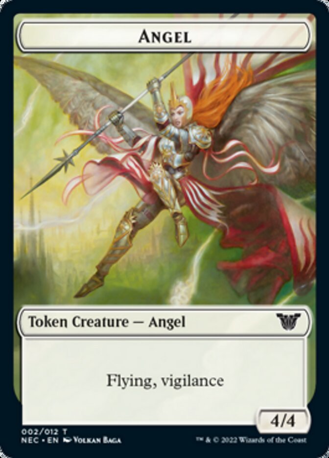 Angel // Elephant Double-sided Token [Kamigawa: Neon Dynasty Commander Tokens] | Empire Gaming NC