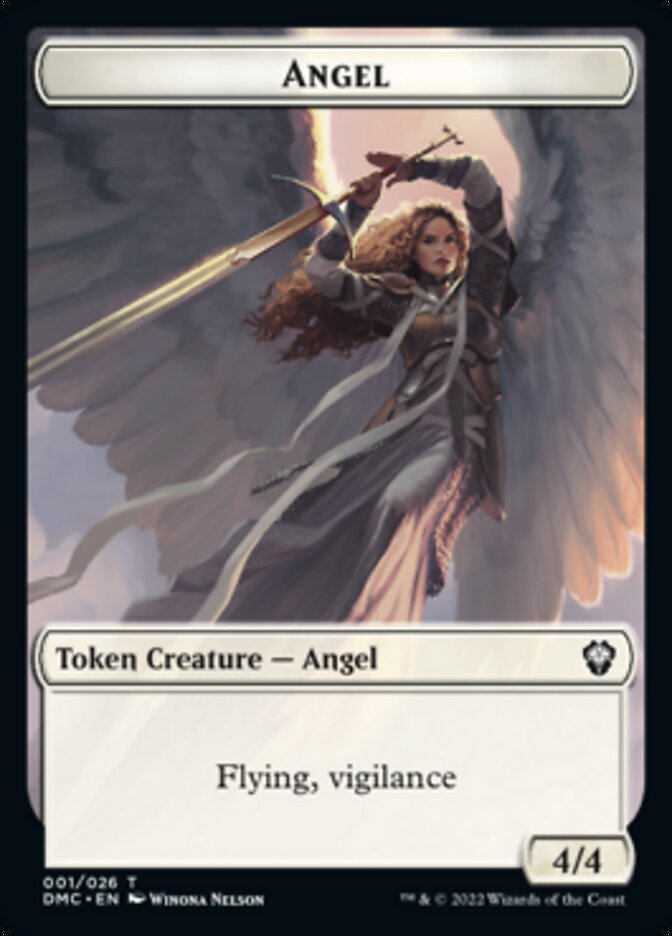 Kavu // Angel Double-sided Token [Dominaria United Commander Tokens] | Empire Gaming NC