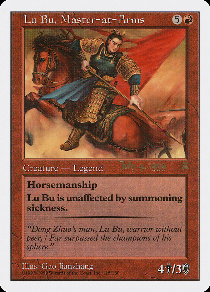 Lu Bu, Master-at-Arms (July 4, 1999) [Portal Three Kingdoms Promos] | Empire Gaming NC