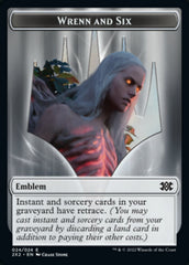 Wrenn and Six Emblem // Spirit Double-sided Token [Double Masters 2022 Tokens] | Empire Gaming NC