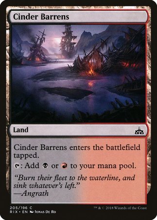 Cinder Barrens [Rivals of Ixalan] | Empire Gaming NC