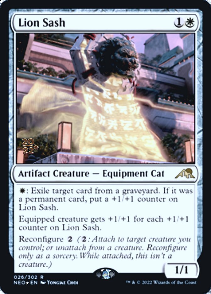 Lion Sash [Kamigawa: Neon Dynasty Prerelease Promos] | Empire Gaming NC