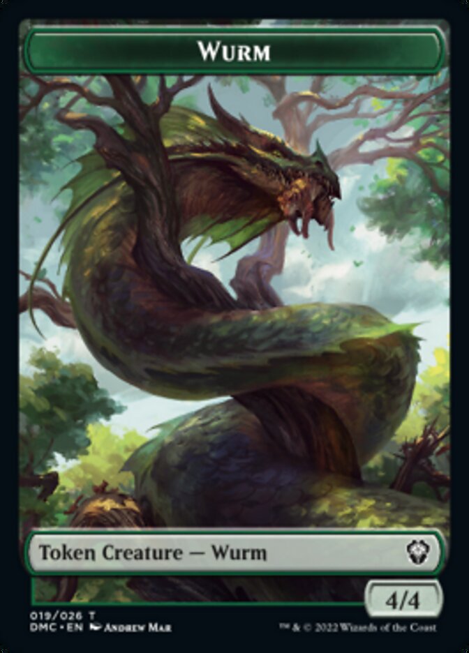 Wurm Token [Dominaria United Commander Tokens] | Empire Gaming NC