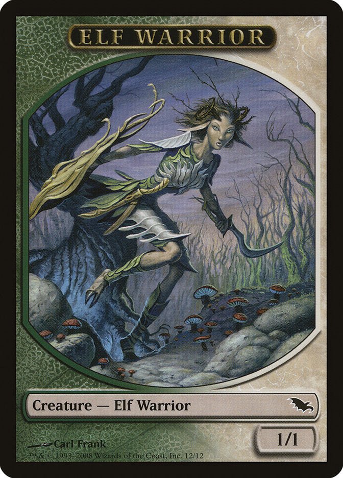 Elf Warrior (12/12) [Shadowmoor Tokens] | Empire Gaming NC