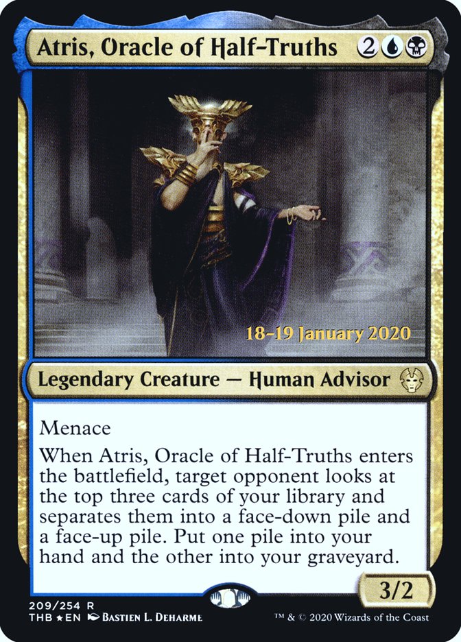 Atris, Oracle of Half-Truths [Theros Beyond Death Prerelease Promos] | Empire Gaming NC