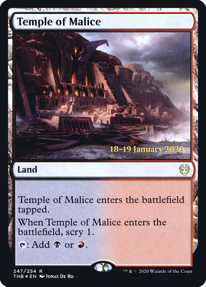 Temple of Malice [Theros Beyond Death Prerelease Promos] | Empire Gaming NC