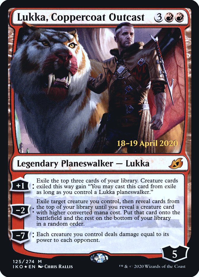 Lukka, Coppercoat Outcast  [Ikoria: Lair of Behemoths Prerelease Promos] | Empire Gaming NC