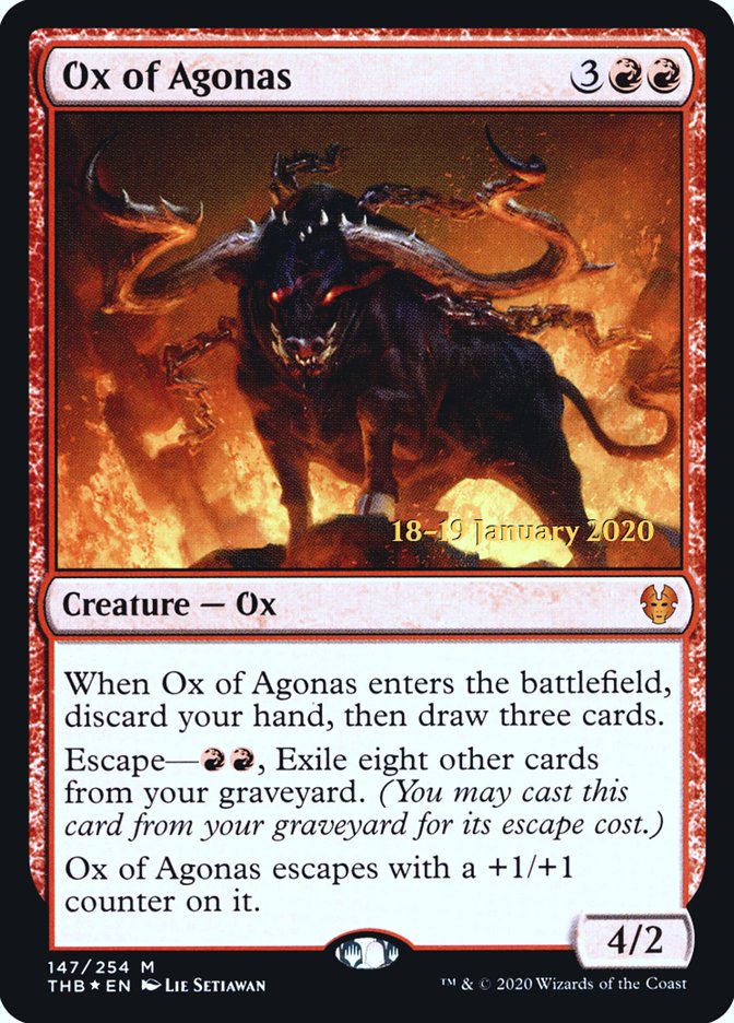 Ox of Agonas [Theros Beyond Death Prerelease Promos] | Empire Gaming NC