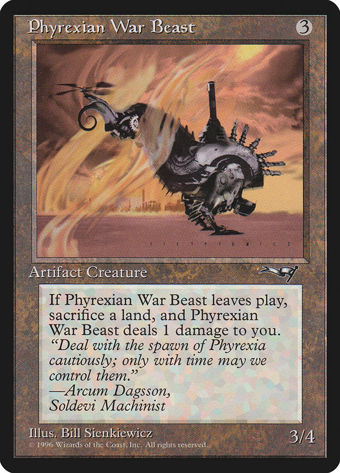 Phyrexian War Beast (Signature on Right) [Alliances] | Empire Gaming NC