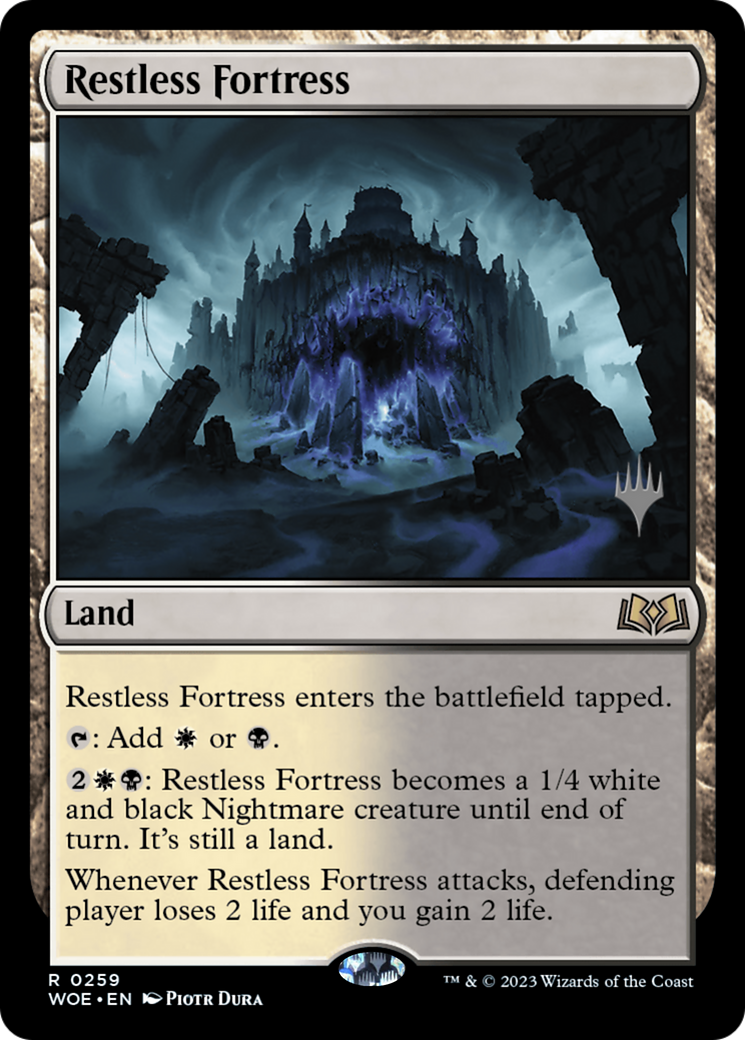 Restless Fortress (Promo Pack) [Wilds of Eldraine Promos] | Empire Gaming NC