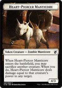 Heart-Piercer Manticore // Dragon Double-sided Token [Commander 2019 Tokens] | Empire Gaming NC